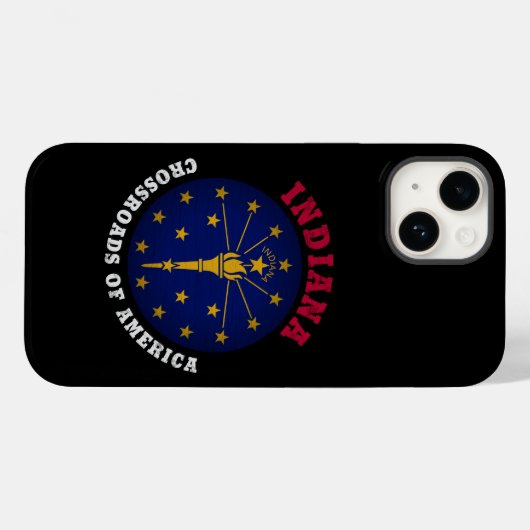 INDIANA CROSSROADS STATE FLAG Case-Mate iPhone CASE (Achterkant (horizontaal))