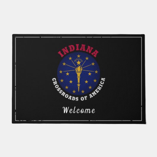 INDIANA CROSSROADS STATE FLAG DEURMAT (Voorkant)