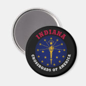 INDIANA CROSSROADS STATE FLAG MAGNEET (Voorkant / Achterkant)