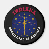 INDIANA CROSSROADS STATE FLAG MAGNEET (Voorkant)