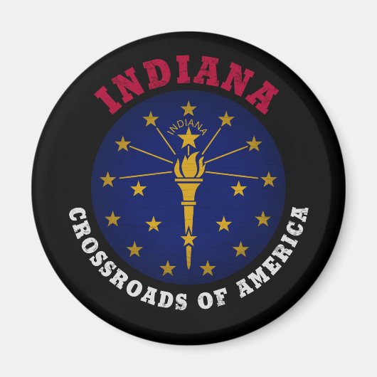 INDIANA CROSSROADS STATE FLAG MAGNEET (Voorkant)