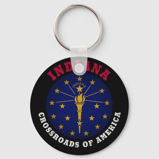 INDIANA CROSSROADS STATE FLAG SLEUTELHANGER (Voorkant)