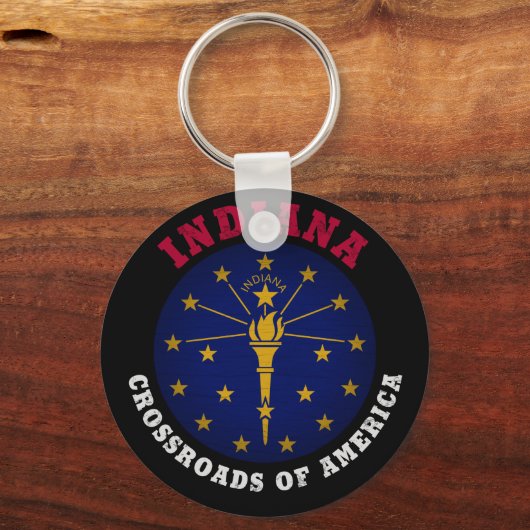 INDIANA CROSSROADS STATE FLAG SLEUTELHANGER (Voorkant)
