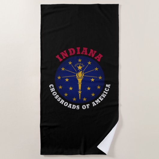 INDIANA CROSSROADS STATE FLAG STRANDLAKEN (Voorkant)