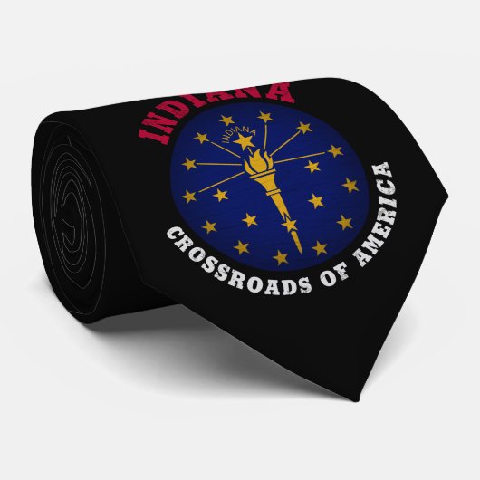 INDIANA CROSSROADS STATE FLAG STROPDAS (Opgerold)