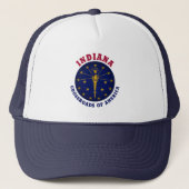 INDIANA CROSSROADS STATE FLAG TRUCKER HAT TRUCKER PET (Voorkant)