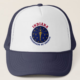 INDIANA CROSSROADS STATE FLAG TRUCKER HAT TRUCKER PET