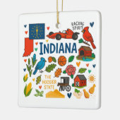 Indiana Custom Family Trip Christmas Keramisch Ornament (Links)