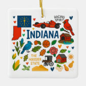 Indiana Custom Family Trip Christmas Keramisch Ornament (Voorkant)