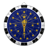 Indiana Dartboard USA & Indiana Flag/game board Dartbord (Voorkant)