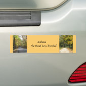 Indiana de minder bereisde route bumpersticker (Op auto)