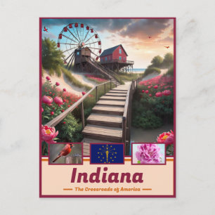 Indiana Dreamscape: Het meesterwerk van Surreal St Briefkaart