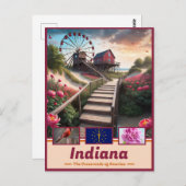 Indiana Dreamscape: Het meesterwerk van Surreal St Briefkaart (Voorkant / Achterkant)