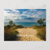 Indiana Dunes, Michiganmeer, gelabeld Briefkaart (Voorkant)