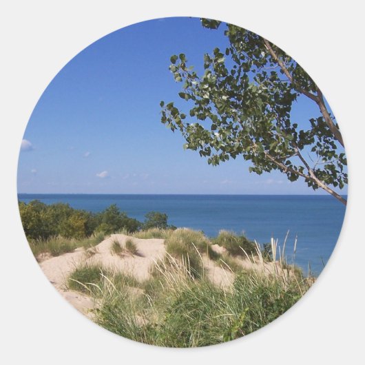 Indiana Dunes National Lakeshore Ronde Sticker (Voorkant)