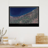 Indiana Dunes National Lakeshore Satellite Map Poster (Keuken)