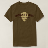Indiana Dunes National Park Arched Tekst Bruin T-shirt (Design voorkant)
