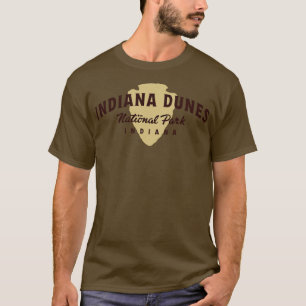 Indiana Dunes National Park Arched Tekst Bruin T-shirt