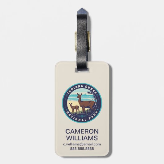 Indiana Dunes National Park Bagagelabel (Achterkant verticaal)