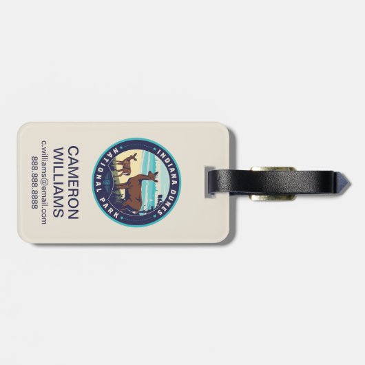 Indiana Dunes National Park Bagagelabel (Achterkant horizontaal)