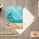 Indiana Dunes National Park  Briefkaart<br><div class="desc">Indiana Dunes vectorkunstwerk ontwerp. Het park is een nationaal park van de Verenigde Staten in het noordwesten van Indiana dat wordt beheerd door de National Park Service.</div>