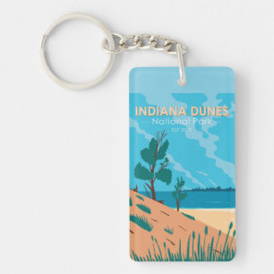 Indiana Dunes National Park dubbelzijdig Sleutelhanger