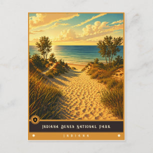 Indiana Dunes National Park   Indiana Oudheid Briefkaart