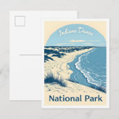 Indiana Dunes National Park Indiana USA Travel Briefkaart (Voorkant / Achterkant)