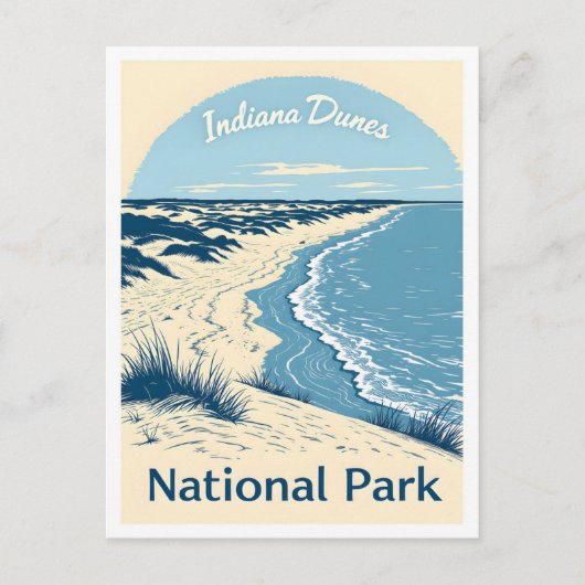 Indiana Dunes National Park Indiana USA Travel Briefkaart (Voorkant)