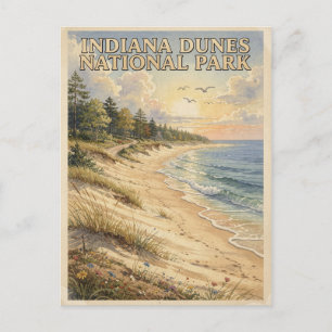Indiana Dunes National Park Lake Michigan Briefkaart