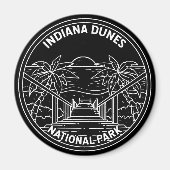 Indiana Dunes National Park  Monoline Magneet (Voorkant)