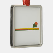 Indiana Dunes National Park Pine Trees Sun Metalen Ornament (Rechts)
