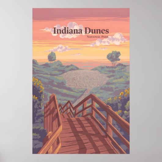 Indiana Dunes National Park Reisposter Poster (Voorkant)