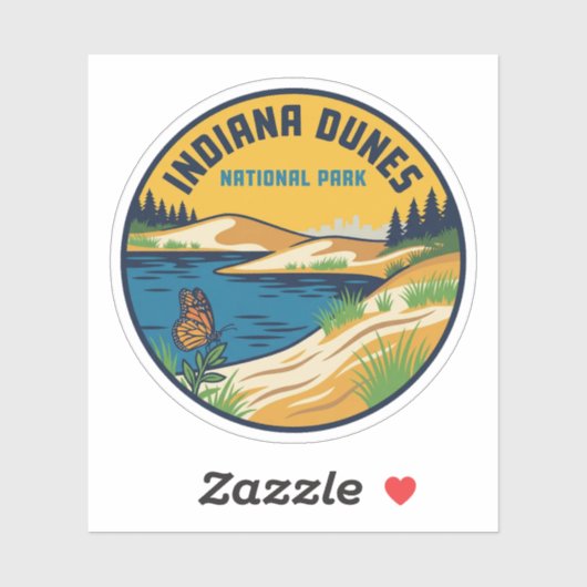 Indiana Dunes National Park Reissticker Sticker (Vel)
