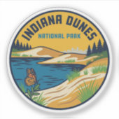 Indiana Dunes National Park Reissticker Sticker (Voorkant)