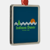 Indiana Dunes National Park Retro Metalen Ornament (Rechts)