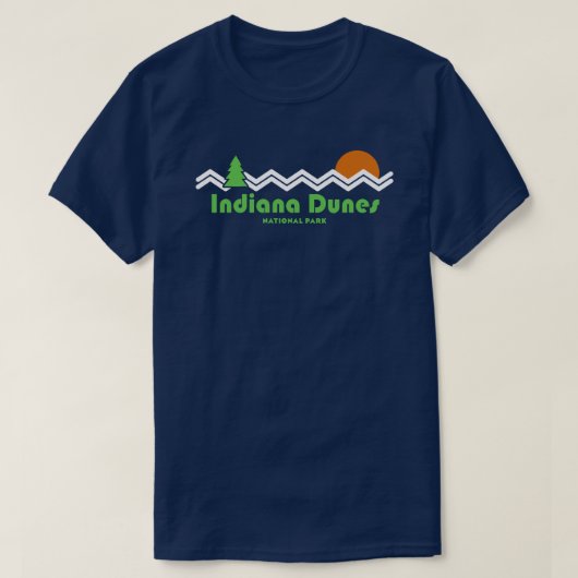 Indiana Dunes National Park Retro T-shirt (Design voorkant)