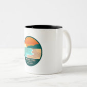 indiana dunes national park retro tweekleurige koffiemok (Voorkant rechts)