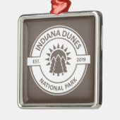 Indiana Dunes National Park Sun Trees Metalen Ornament (Links)