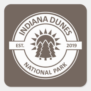 Indiana Dunes National Park Sun Trees Vierkante Sticker