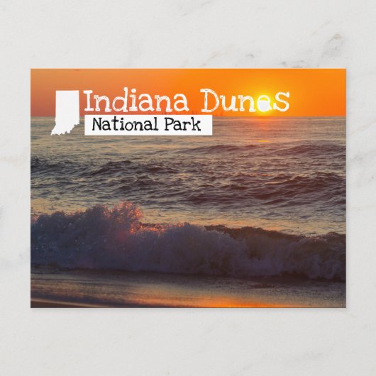 Indiana Dunes National Park Sunset Beach Briefkaart (Voorkant)