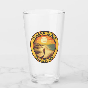 Indiana Dunes National Park Travel Art-Vintage Glas