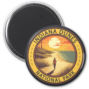 Indiana Dunes National Park Travel Art-Vintage Magneet