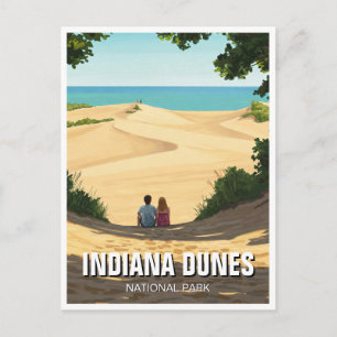 Indiana Dunes National Park Travel Paar Briefkaart