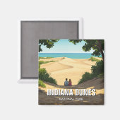 Indiana Dunes National Park Travel Paar Magneet (Voorkant / Achterkant)