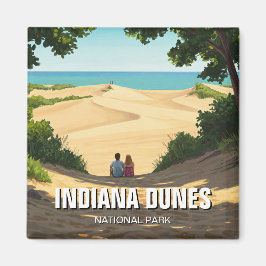 Indiana Dunes National Park Travel Paar Magneet
