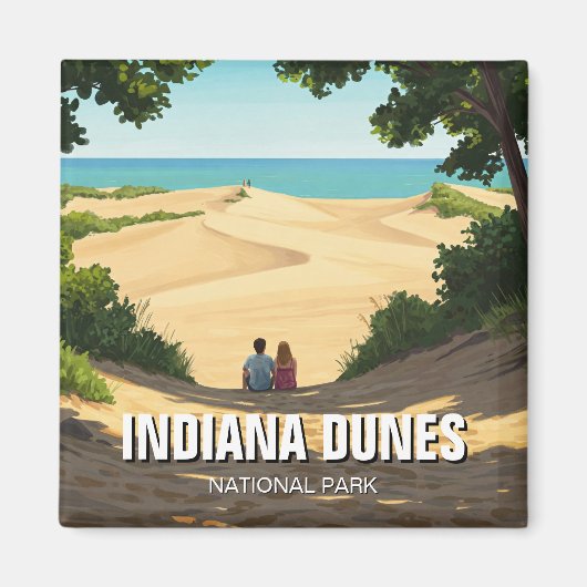 Indiana Dunes National Park Travel Paar Magneet (Voorkant)