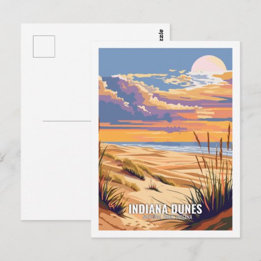 Indiana Dunes National Park, Verenigde Staten Briefkaart (Voorkant / Achterkant)