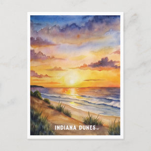 Indiana Dunes National Park Waterverf Schilderij Briefkaart