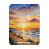 Indiana Dunes National Park Waterverf Schilderij Magneet (Verticaal)